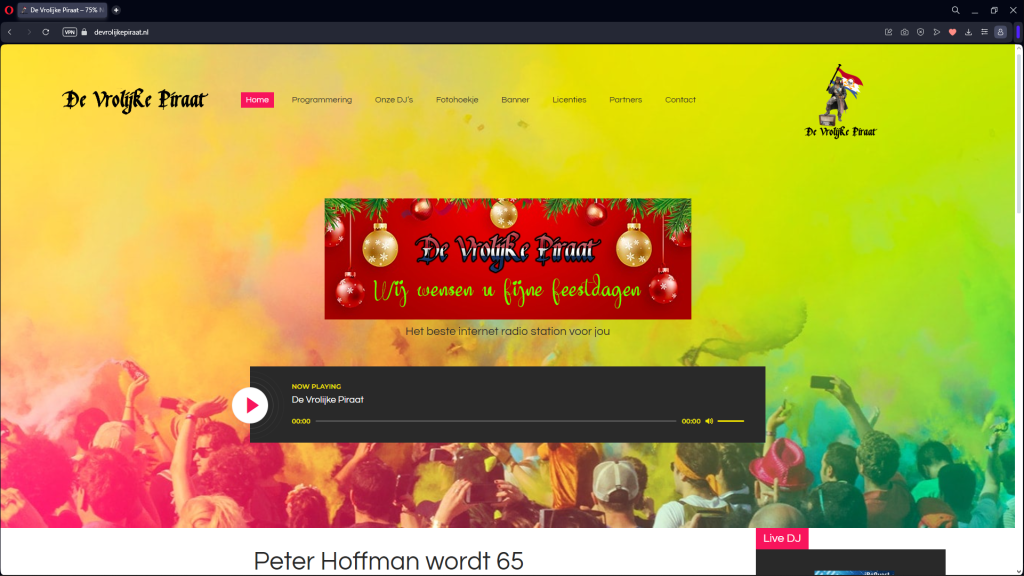 foto van de site "de vrolijke piraat"