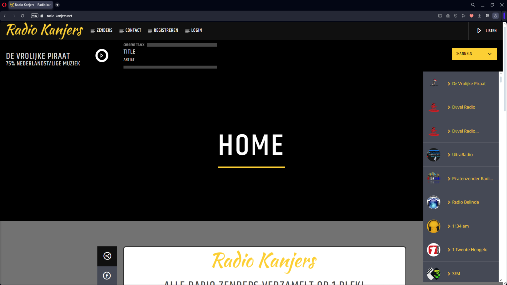 foto van de site "radio kanjers"