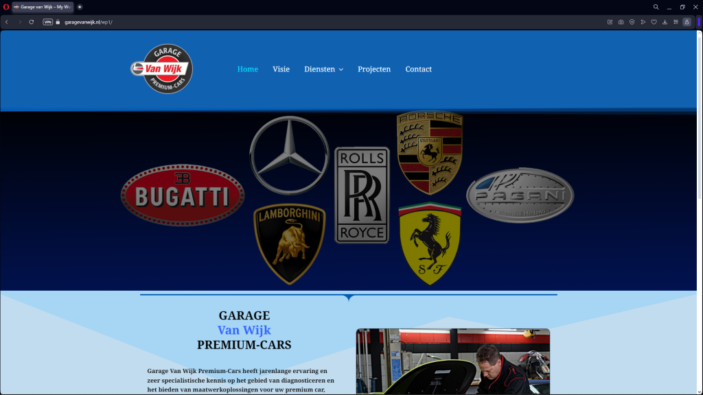 foto van de site "garage van wijk"