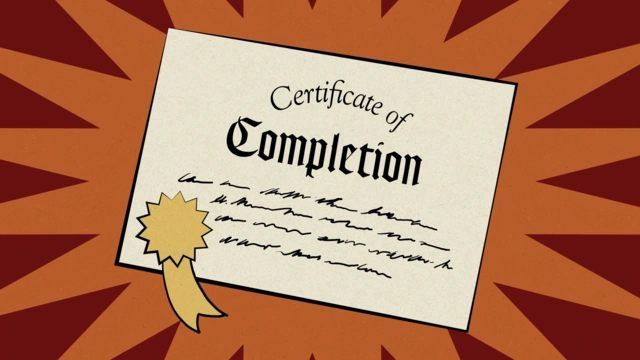 foto waarop staat "certificate of completion"